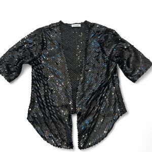Black sequin cardigan calvin klein